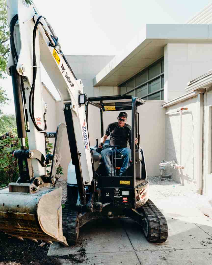 commercial site development excavator