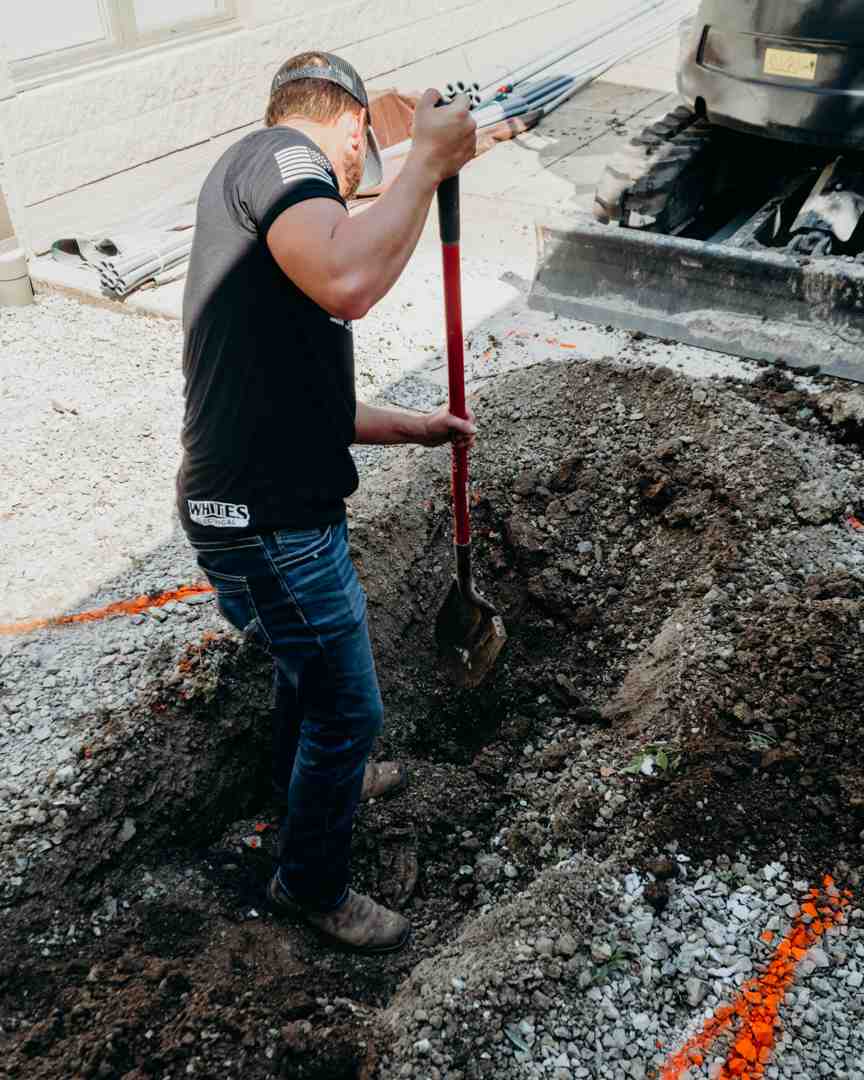 trenching for electrical lines